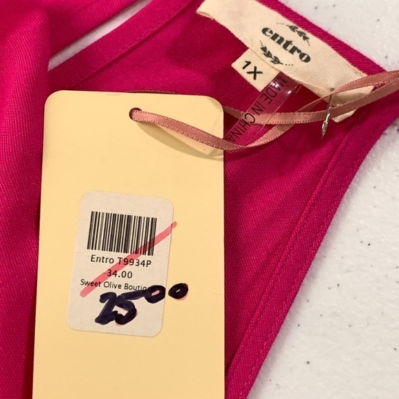 NWT Entro Giddy Up Glamour Hot Pink Fringe Boho Halter Top - Picture 12 of 13